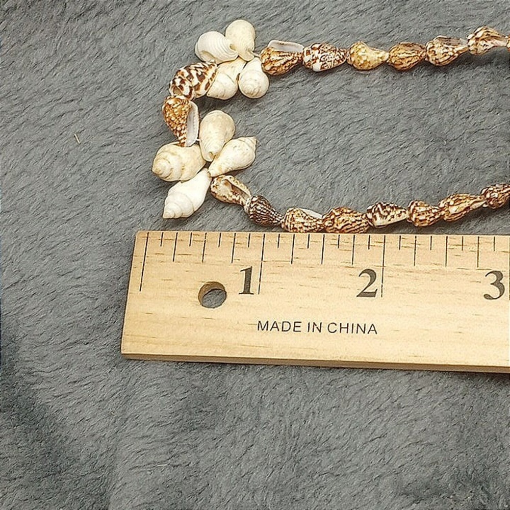 Hawaiian Seashell‎ Necklace Flower Charm Beach Boho 32 in. - Picture 5 of 8